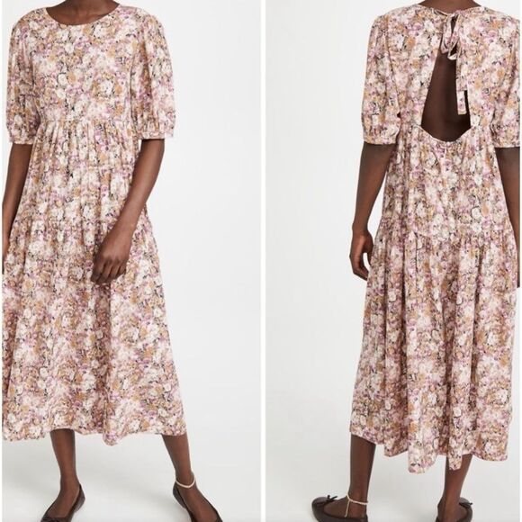 En Saison Jocelyn  Floral Open Back Tiered
Maxi Dress In Multi Size XS - Picture 4 of 8